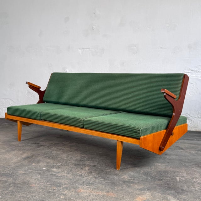 Mid-Century Convertible Sofa from Opp Drevovyroba, 1970s For Sale - Image 4 of 15