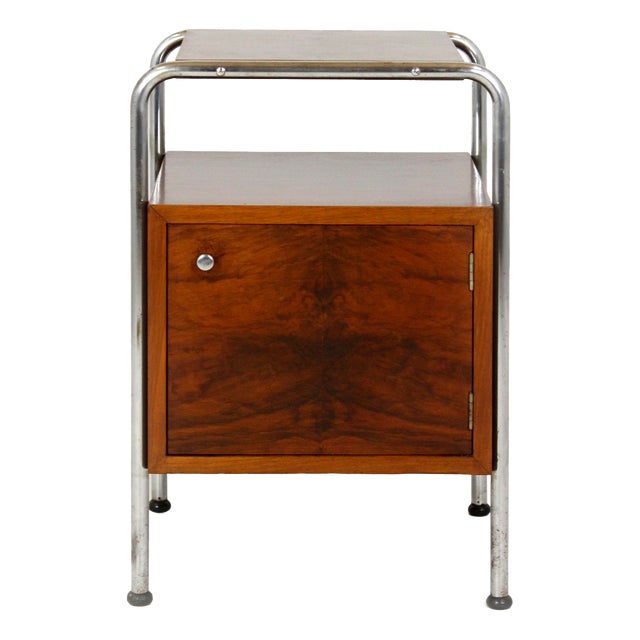 Bauhaus Model N1 Bedside Table by Robert Slezak, 1940s For Sale