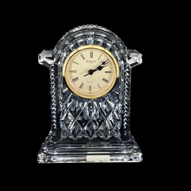 Gorgeous mantle clock (inspired by the carriage clocks of the 19th century). This piece is from Waterford’s “Lismore”...