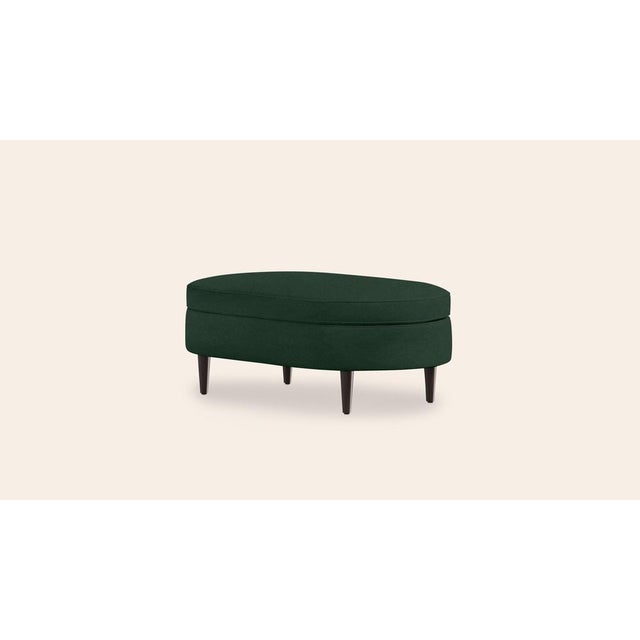 Contemporary Olive Carlotta Ottoman by Ceraudo For Sale - Image 3 of 7