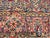 Persian Vintage Persian Yazd Rug, Hand-Knotted Wool, Allover Floral Pattern, Navy & Red, 9x12 For Sale - Image 3 of 18