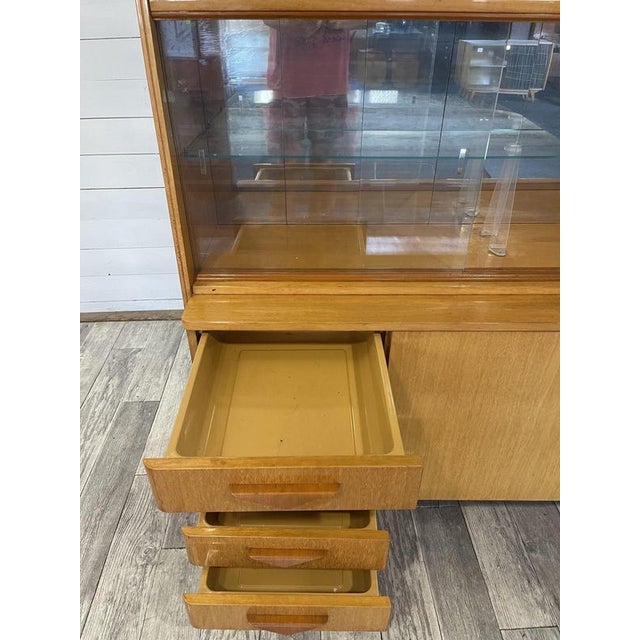 Wood Vintage Display Bar Cabinet with Secretaire from Novy Domov, 1968 For Sale - Image 7 of 10