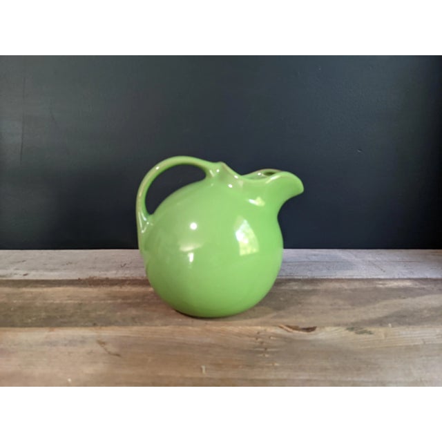 Mid-Century Modern Mid Century Modern Green Hall Art Pottery Serving Pitcher For Sale - Image 3 of 8