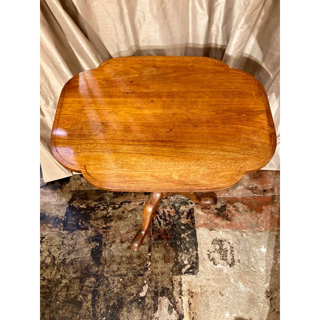 Queen Anne Queen Anne Style Tea Table For Sale - Image 3 of 6