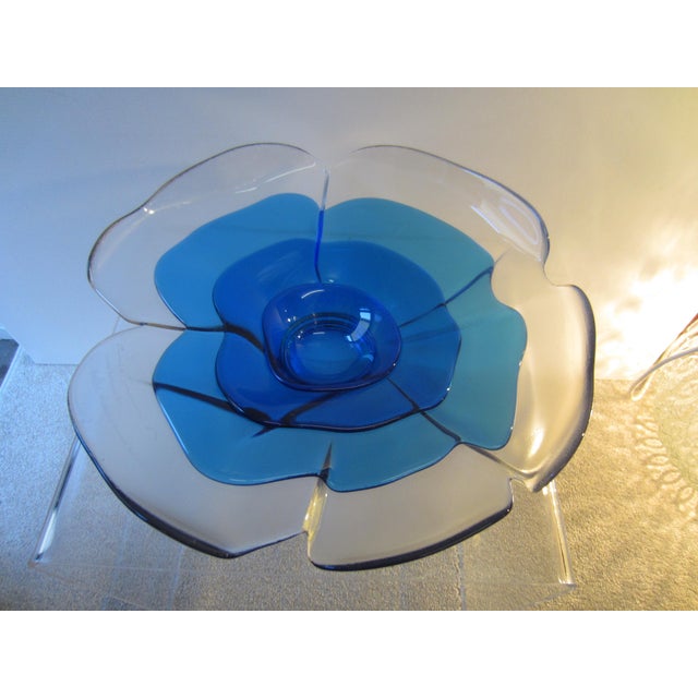 Rosenthal annual glass plate by Günter Ferdinand Ris from 1977, limited to 3000 pieces: organically shaped glass bowl with...