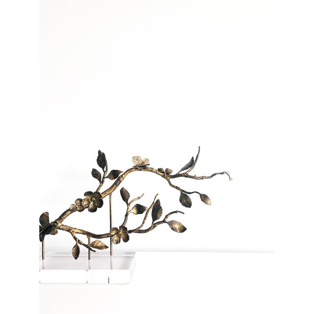 Not Yet Made - Made To Order Leaf & Blossom Vine Sculpture Mounted on Finished Acrylic For Sale - Image 5 of 8