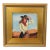 Impressionist Farmhouse Western Cowgirl Painting Including the Antiqued Gold Wood Frame For Sale