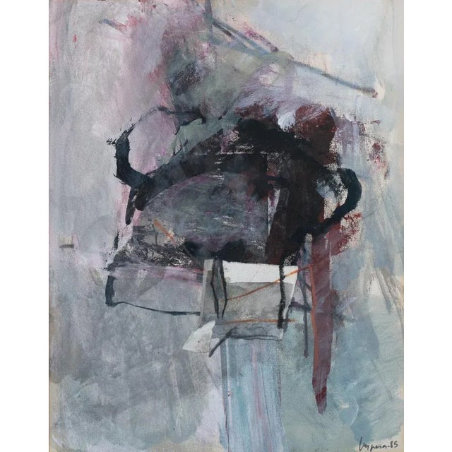 1980s Abstract Expressionist Painting, Watercolour For Sale - Image 5 of 5