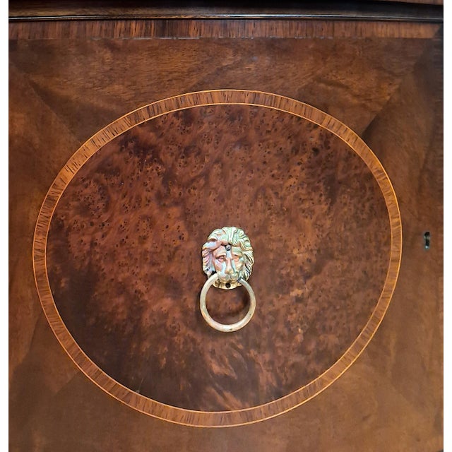 Wood Federal-Style Mahogany Demilune Sideboard For Sale - Image 7 of 18