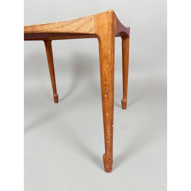 Scandinavian Wooden and Rattan Stool by Bernt Petersen, Denmark, 1957 This piece is attributed to the mentioned...