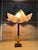 Mid 20th Century Vintage Fancy Wood and Glass Table Lamp For Sale - Image 5 of 10