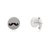 Not Yet Made - Made To Order Modern 925 Solid Silver Black Enameled Mustache Design Cufflinks- A Pair for Him For Sale - Image 5 of 12