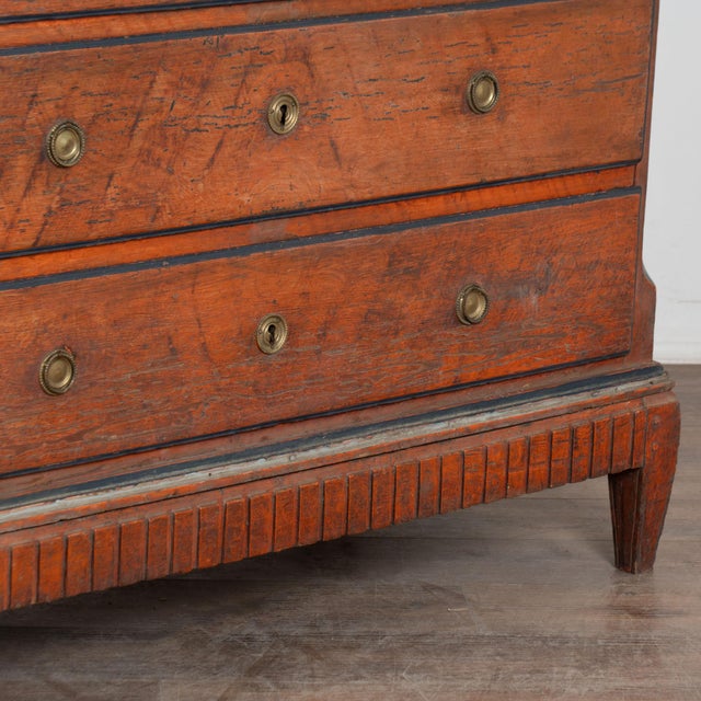 Early 19th Century Danish Pine Large Chest of Four Drawers With Original Painted Finish For Sale - Image 16 of 18