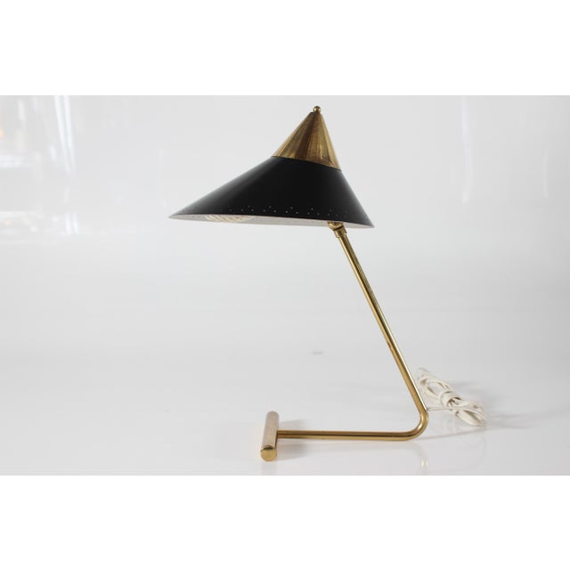 Flexible Desk Lamp in Brass and Black Lacquer by Svend Aage Holm Sørensen, Denmark, 1950s For Sale - Image 15 of 15
