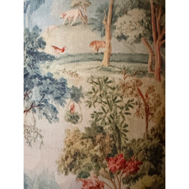 1990s Pair of English Country Scenic Toile Drum Lampshades For Sale - Image 4 of 9