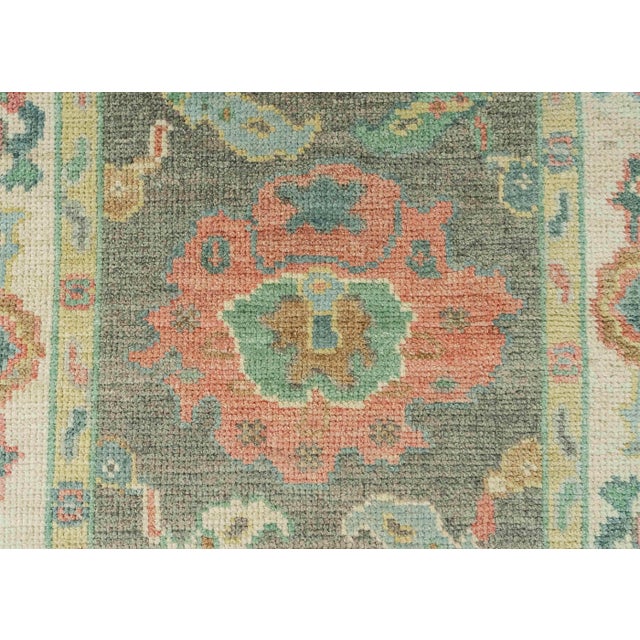 Turkish Oushak Rug 2'6" x 6'3" #20258 For Sale - Image 4 of 8