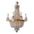 1910s Empire Brass Crystal Lustre Chandelier Ceiling Light For Sale