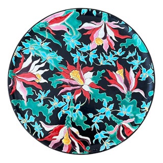 Vintage Ceramic Wall Plate from Des Emaux De Longwy, 1980s For Sale