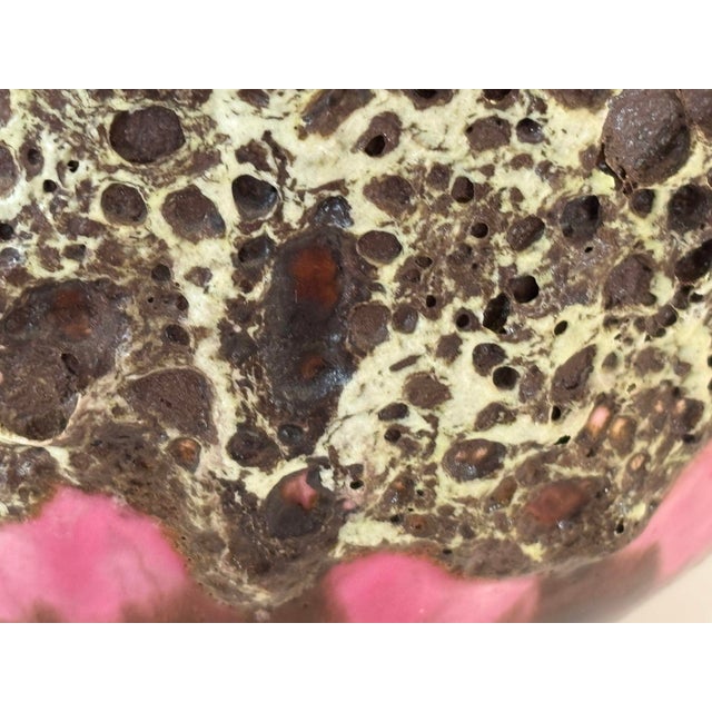 Vallauris Large Ceramic Fat Lava Footed Vase 1950s Charles Cart Style For Sale In Palm Springs - Image 6 of 8