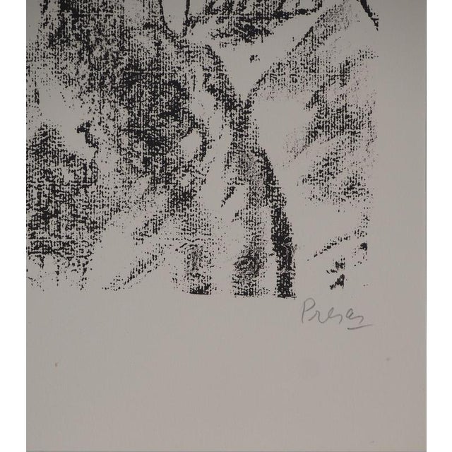 Modern Leopoldo Presas, Young Woman on the Sofa, Lithograph For Sale - Image 3 of 8