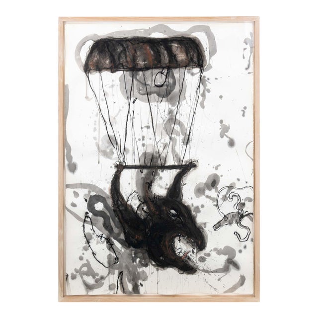 Robert Dandarov "Dark Angel" Mixed Media, 1989 For Sale