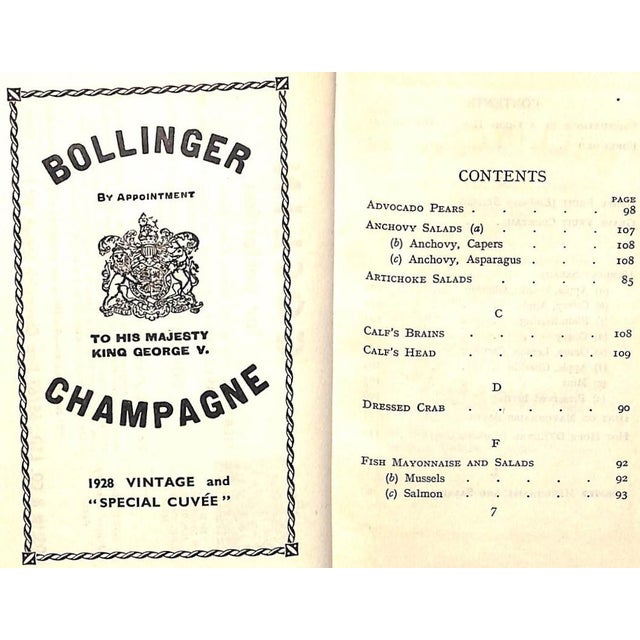 150 Hors d'Oeuvre Recipes" 1934 Baglioni, "Pin" [Of the Embassy Club] For Sale - Image 4 of 10