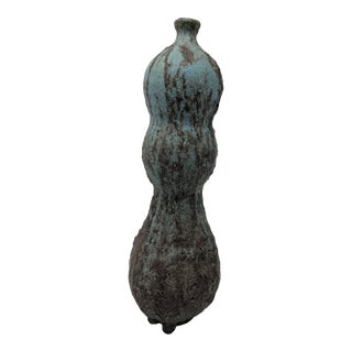 Late 20th Century Textured Organic Vase For Sale