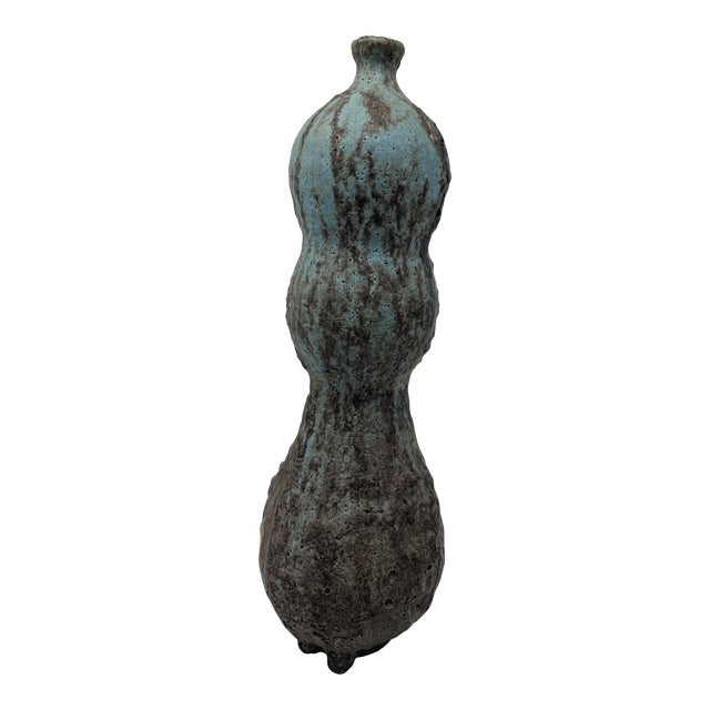 Late 20th Century Textured Organic Vase For Sale