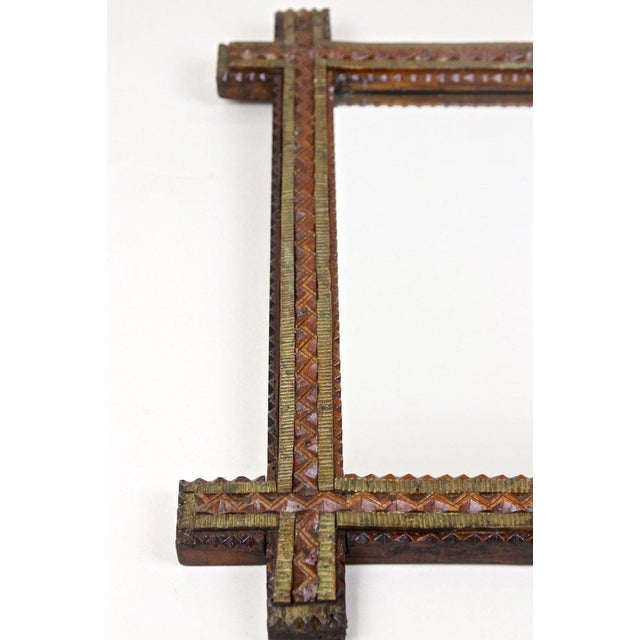 Tramp Art Wall Mirror, Austria, 1870s For Sale - Image 11 of 18