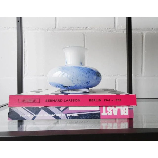 Blue Swirl Art Glass Vase from Michelangelo, 1980s For Sale - Image 8 of 11