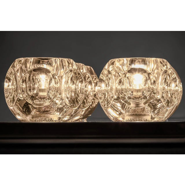 Metal Faceted Glass & Chrome Ceiling or Wall Light by Peill & Putzler, Germany, 1970s For Sale - Image 7 of 10