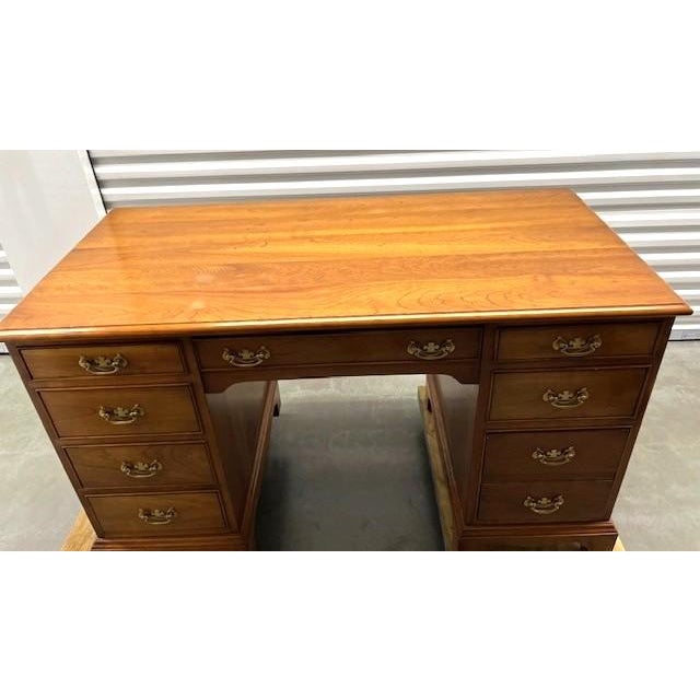 Stickley Mid 20th Century Stickley Cherry Chippendale Desk For Sale - Image 4 of 6