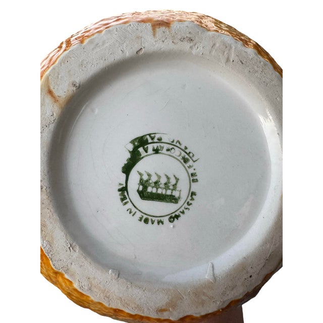 Late 20th Century Vintage Italian Ceramic Orange Pitcher For Sale - Image 5 of 6