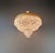 1930s Low Plafonnier Crystal Chandelier Brass Lustre Ceiling Art Deco Gold For Sale - Image 4 of 12