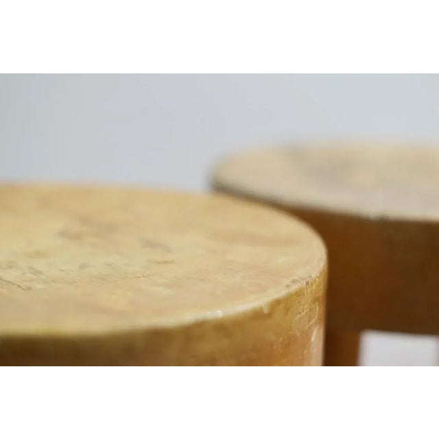 Set of Round Stools by Charlotte Perriand for Les Arcs, France, 1960s For Sale - Image 17 of 18