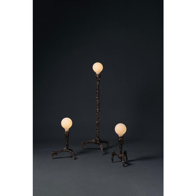 Sweet Thing Tall Lamp in Patinated Cast Bronze by William Guillon For Sale - Image 16 of 18
