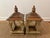 Copper Vintage Asian-Inspired Pagoda Lantern Stands With Distressed Finish and Faux Verdi Gris Copper Roofs, a Pair For Sale - Image 8 of 11