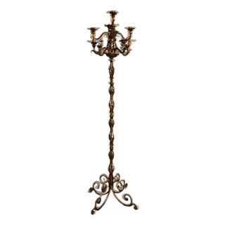 Antique Floor Candlestick, 1900s For Sale