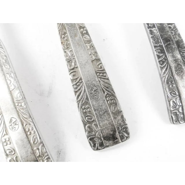 Art Deco Brass Spoons, 1950s, Set of 6, in Good conditions. Designed 1960 to 1969 This piece has an attribution mark, I am...