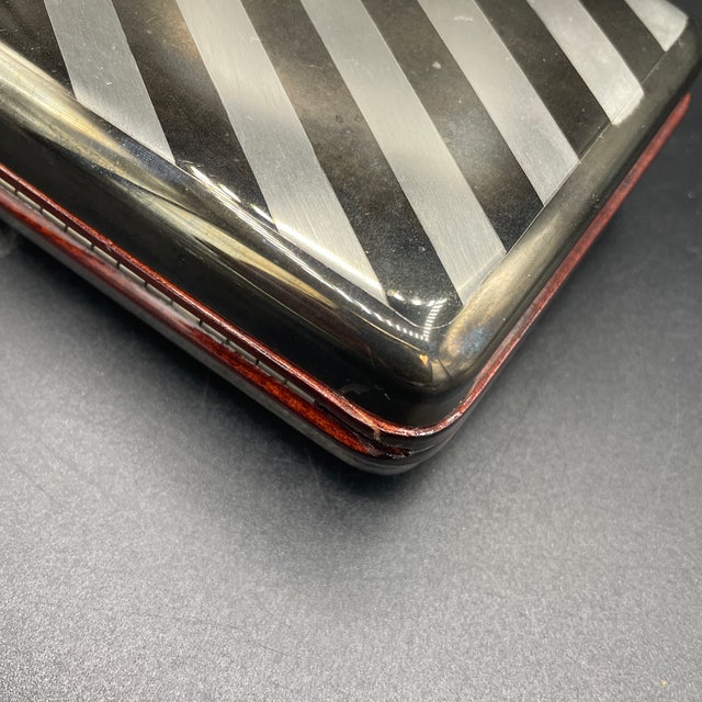 Giulio Benvenuti Vintage Italian Silver Plate Wood Lined Box For Sale - Image 12 of 12