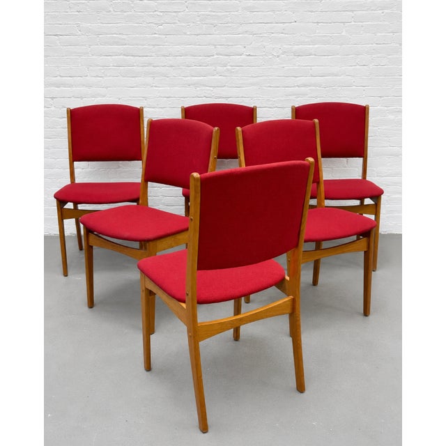 Mid Century Modern Teak Dining Chairs, Set of 6 | Erik Buch Attributed, Denmark, C. 1960s. For Sale In New York - Image 6 of 14