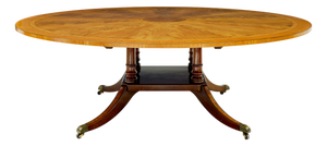 Large Antique Sheraton Inspired Dining Table, 1990