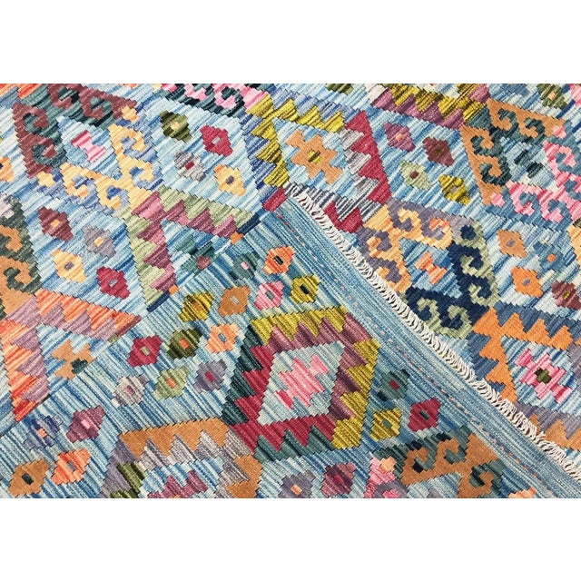 Contemporary Afghan Kilim Rug For Sale - Image 4 of 5