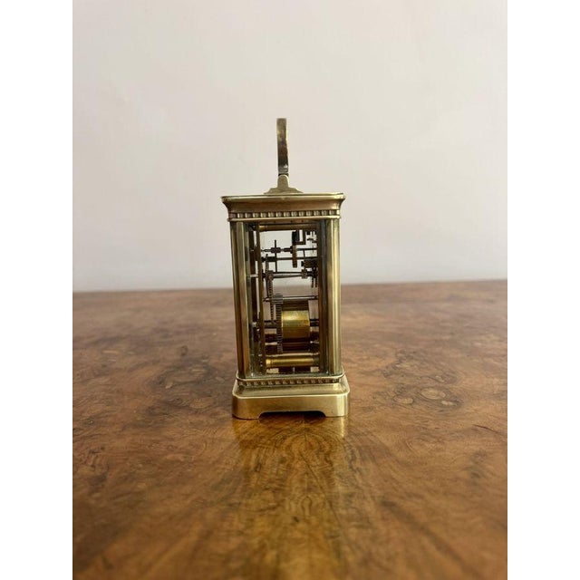 Late 19th Century 19th Century Brass Carriage Clock, 1880 For Sale - Image 5 of 7