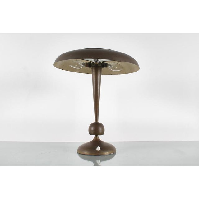 Adjustable Brass and Glass Mod. 143 Table Lamp by O. Torlasco for Lumi, 1950s For Sale - Image 3 of 12