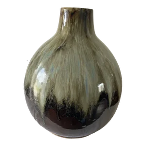 2000s Maitland-Smith Mid Century Modern Ceramic Drip Vase