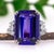 12cts Statement Tanzanite Ring with Natural Diamond Accents in 14k Gold Em 16x12mm, Size 6.75 For Sale - Image 4 of 7