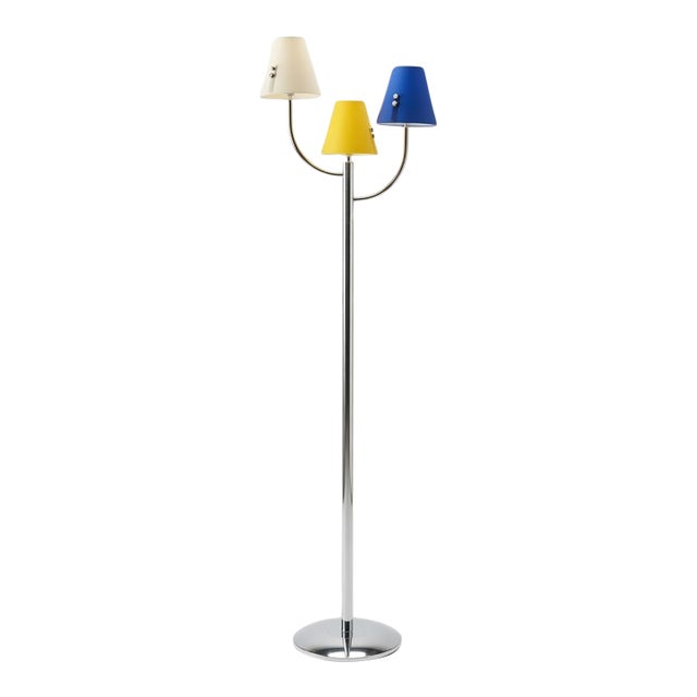 MidCentury Italian Triple Torch Floor Lamp by Di Lo Bosco & C. Sas of Cusano Milanino For Sale