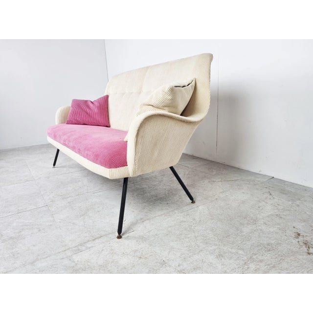 Textile Mid-Century Sofa, 1950s For Sale - Image 7 of 11