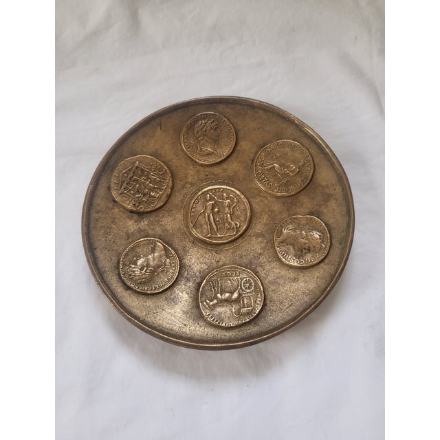 19th Century 19th Century Italian Grand Tour Cast Brass Coin Tray For Sale - Image 5 of 5